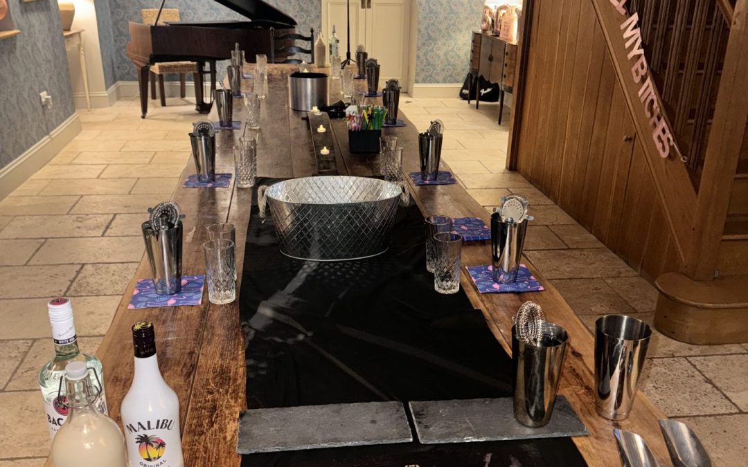 Cocktail lesson set up